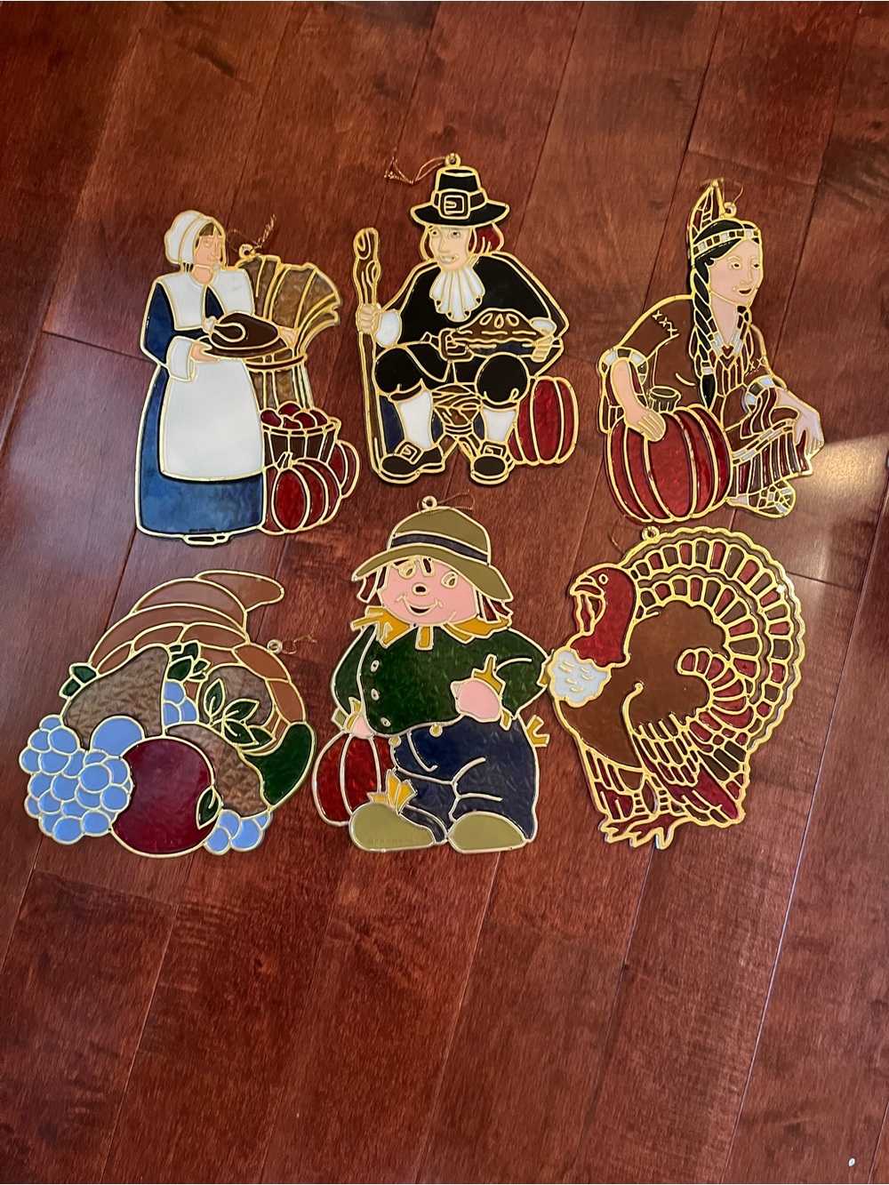 Vintage Thanksgiving Suncatchers